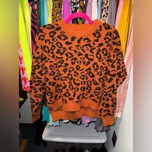 NEW Shein Cheetah Print Sweater Size S